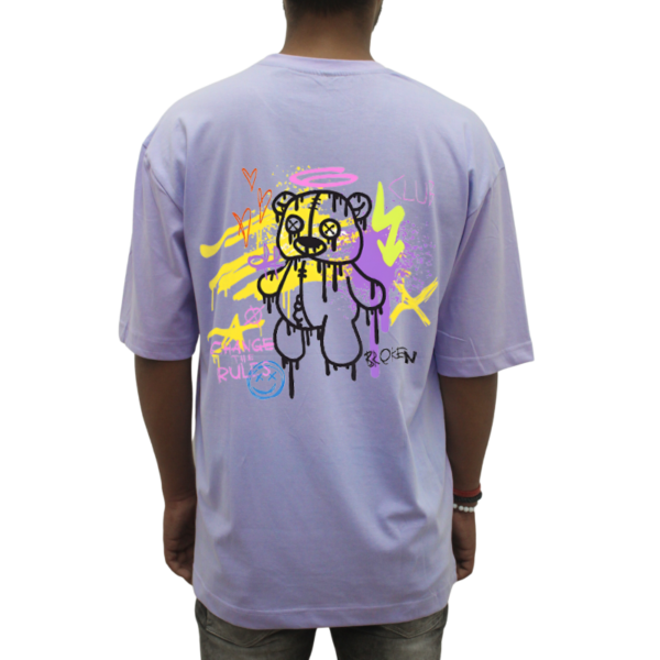 Lavender Graphic Printed Oversized T-shirt